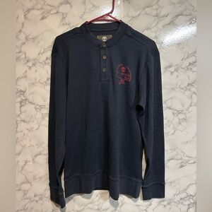 Timberland Men’s Waffle Knit Long Sleeve Black Top Size S